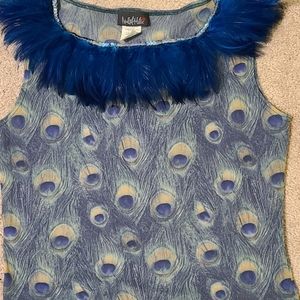 Vintage,  Unique Peacock Top, size medium,  $5 if bundled
